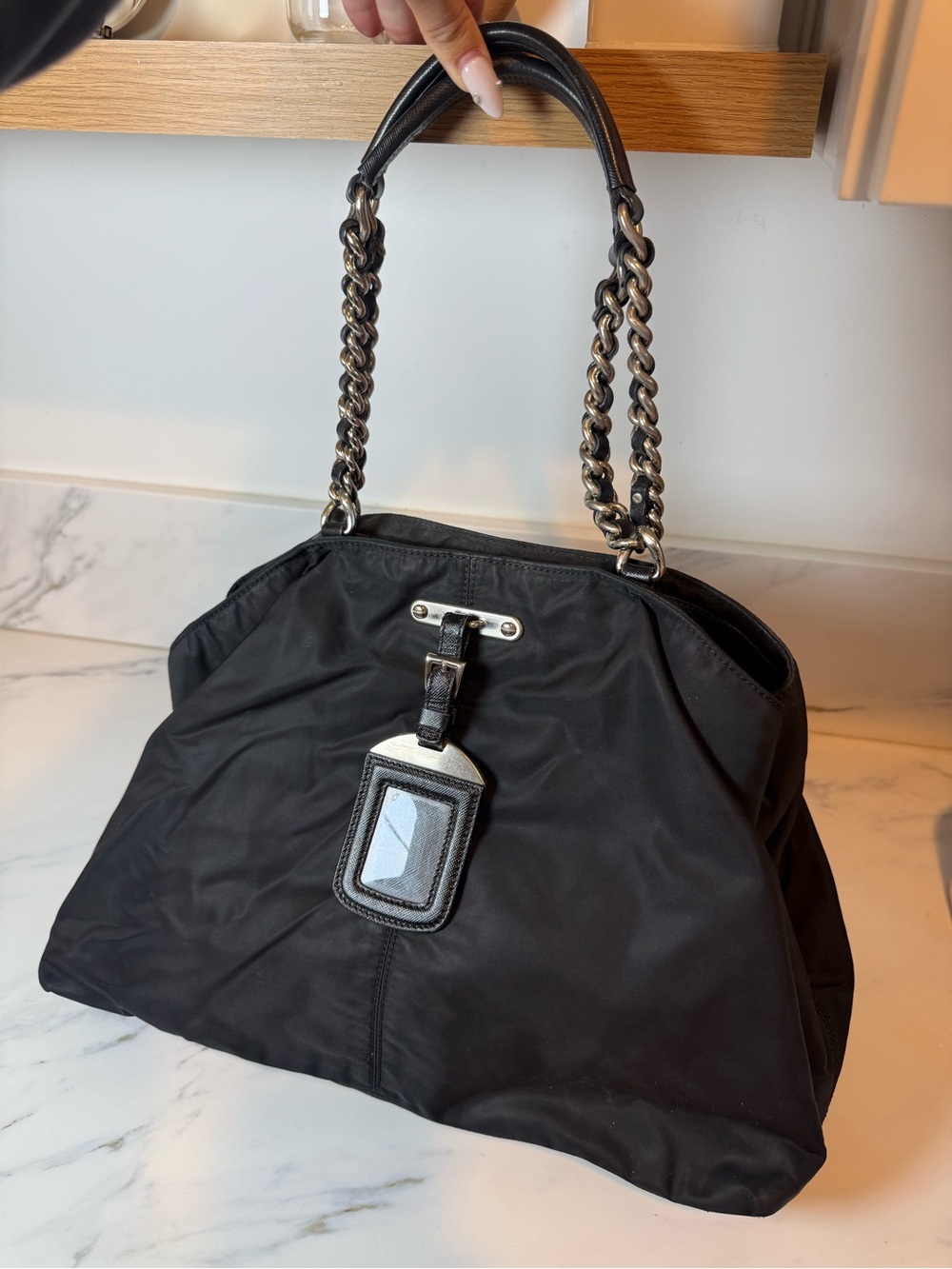 Authentic prada tessuto nylon shoulder bag